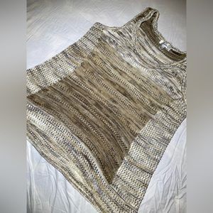 Sleeveless Dressbarn Knitted Women’s Top- Size L- Brown/Beige- EUC!